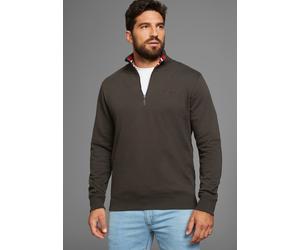 Sweatshirt H.I.S, Herren, Gr. 3XL (64/66), grau (anthrazit), Sweatware, Obermaterial: 60% Baumwolle, 40% Polyester, unifarben mit Farbeinsatz, normal, Sweatshirts Sweatshirt, unifarben, aus dehnbarer