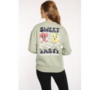 Sweatshirt HAILY’S "LS C SW Mi44lou", Damen, Gr. S, grün (sage grün), Sweatware, Obermaterial: 60% Baumwolle, 40% Polyester, hüftlang, Rundhals, Sweatshirts Sweatshirt (90152201-S)