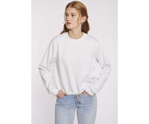 Sweatshirt HAILY’S "LS P SW Ei44leen", Damen, Gr. XS, weiß, Sweatware, Obermaterial: 60% Polyester, 40% Viskose, unifarben, kurz, Rundhals, Sweatshirts Sweatshirt (84904759-XS) weiß