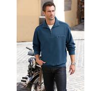 Sweatshirt HAJO, Herren, Gr. 48/50, blau (jeansblau), 62% Baumwolle, 38% Polyester, unifarben, Sweatshirts Sweatshirt (738580-48) jeansblau