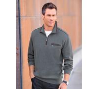 Sweatshirt HAJO, Herren, Gr. 52/54, grau (anthrazit), 62% Baumwolle, 38% Polyester, unifarben, Sweatshirts Sweatshirt (185376-52) anthrazit