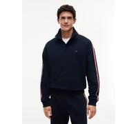 Sweatshirt "HALF BUTTON DOWN", Herren, Gr. XL (54), navy blau, Sweatware, Obermaterial: 100% Baumwolle, TOMMY HILFIGER UNDERWEAR, Basic, Rippbündchen, Sweatshirts Sweatshirt, mit Global-Streifen und K