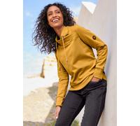 Sweatshirt HEINE, Damen, Gr. 34, gelb (ocker), 50% Baumwolle, 50% Polyester, unifarben, Rundhals, Sweatshirts Sweatshirt (83098323-34) ocker