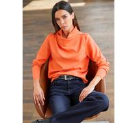 Sweatshirt HEINE, Damen, Gr. 34, orange, 60% Modal, 35% Polyester, 5% Elasthan, unifarben, Sweatshirts Sweatshirt (67450631-34) orange