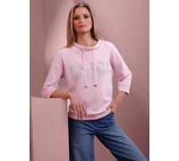 Sweatshirt HEINE, Damen, Gr. 34, rosa (rosé), 50% Modal, 44% Polyester, 6% Elasthan, unifarben, Rundhals, Sweatshirts Sweatshirt (56407316-34) rosé