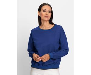 Sweatshirt HEINE, Damen, Gr. 40, blau (royalblau), 100% Baumwolle, unifarben, Rundhals, Sweatshirts Sweatshirt (55181040-40) royalblau