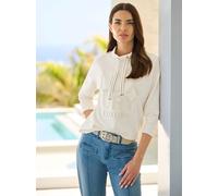 Sweatshirt HEINE, Damen, Gr. 42, beige (champagner), 50% Modal, 44% Polyester, 6% Elasthan, gemustert, unifarben, Sweatshirts Sweatshirt (28855942-42) champagner
