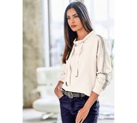 Sweatshirt HEINE, Damen, Gr. 44, beige (champagner), 50% Modal, 44% Polyester, 6% Elasthan, unifarben, Rundhals, Sweatshirts Sweatshirt (46697410-44) champagner