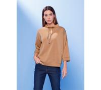 Sweatshirt HEINE, Damen, Gr. 46, braun (camel), 50% Modal, 44% Polyester, 6% Elasthan, unifarben, Sweatshirts Sweatshirt (41711034-46) camel