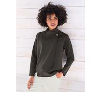 Sweatshirt HEINE, Damen, Gr. 46, grau (graphit), 50% Modal, 44% Polyester, 6% Elasthan, unifarben, Rundhals, Sweatshirts Sweatshirt (38819219-46) graphit