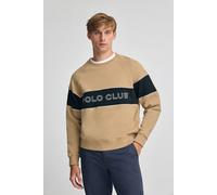 Sweatshirt hellbraun im Relaxed Fit mit Rundhalsausschnitt und Polo Club-Logo 2XL