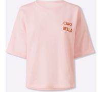 Sweatshirt HEINE, Damen, Gr. 40, rosa (hellrosé), 82% Baumwolle, 18% Polyester, unifarben, Rundhals, Sweatshirts Sweatshirt (42308029-40) hellrosé