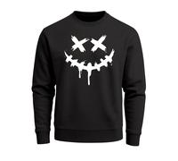 Sweatshirt Herren Drip Face Techwear Fashion Streetstyle Smiling Face Smile Trend Rundhals-Pullover Fashion - Smile Face schwarz XXL