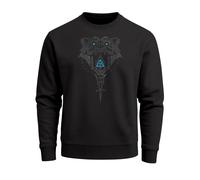 Sweatshirt Herren Odin Ragnar Gott Nordisch Runen Valhalla Wikinger Nordmänner Pullover - Berserker schwarz XL