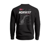 Sweatshirt Herren Pullover mit Backprint Norway Explorer Norwegenkarte Scandinavian Outdoor Style Fashion Streetwear - Norway Explorer schwarz 4XL