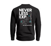 Sweatshirt Herren Pullover mit Backprint Typographie Outdoor Topografie Grafik Fashion Streetwear