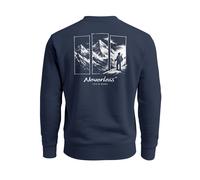 Sweatshirt Herren Pullover Outdoor Berge Backprint Nature Grafik Fashion Streetwear Männer