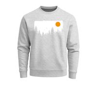 Sweatshirt Herren Wald Bäume Outdoor Adventure Abenteuer Natur Rundhals-Pullover Fashion Streetwear - Forest grau XS
