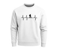 Sweatshirt Herren Wanderer Herzschlag Outdoor Natur Rundhals-Pullover Fashion Streetwear - Wanderer Herzschlag weiß 4XL