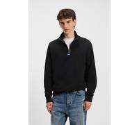 Sweatshirt HUGO "Neeler", Herren, Gr. L, schwarz (schwarz001), Sweatware, Obermaterial: 100% Baumwolle, unifarben, regular fit hüftlang, Bündchen, Sweatshirts Sweatshirt, mit Troyerkragen (75570611-L)