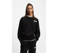 Sweatshirt HUGO BLUE "Nyrocrew", Herren, Gr. M, schwarz (schwarz001), Sweatware, Obermaterial: 100% Baumwolle, unifarben, casual, loose fit normal, Rundhals, Langarm Bündchen, Sweatshirts, Rückenaufdr