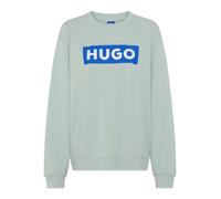 Sweatshirt HUGO "Classic Crew", Damen, Gr. S, beige (open grün 381), Sweatware, Obermaterial: 100% Baumwolle, normal, Rundhals, angesetztes Bündchen, Sweatshirts Sweatshirt, mit Frontprint, Relaxed Fi