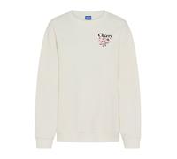 Sweatshirt HUGO "Classic Crew", Damen, Gr. XXL, weiß (open weiß 110), Sweatware, Obermaterial: 100% Baumwolle, bedruckt, unifarben, relaxed fit hüftbedeckend, Rundhals, Rippbündchen, Sweatshirts Sweat