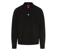 Sweatshirt HUGO "Dabins", Herren, Gr. XXL, schwarz (schwarz001), Interlock, Obermaterial: 62% Baumwolle, 33% Polyester, 5% Elasthan, unifarben, oversize normal, Rundhals, Bündchen, Sweatshirts Sweatsh