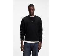 Sweatshirt HUGO BLUE "Naviu", Herren, Gr. M, schwarz (schwarz005), Sweatware, Obermaterial: 100% Baumwolle, unifarben, casual, regular fit hüftlang, Rundhals, Langarm Bündchen, Sweatshirts, mit Rücken