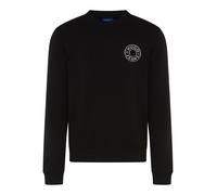 Sweatshirt HUGO "Nedos", Herren, Gr. M, schwarz (schwarz001), Sweatware, Obermaterial: 100% Baumwolle, unifarben, regular fit normal, Rundhals, Bündchen, Sweatshirts Sweatshirt, Rundhalsausschnitt, Re