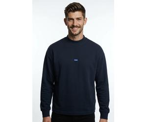 Sweatshirt HUGO "Nedro", Herren, Gr. L, blau (dunkelblau405), Sweatware, Obermaterial: 100% Baumwolle, regular fit normal, Rundhals, Bündchen, Sweatshirts Sweatshirt, Rundhalsausschnitt, Regular Fit, 