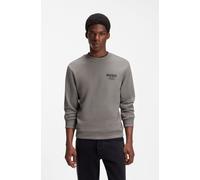 Sweatshirt HUGO "Nespon", Herren, Gr. S, grau (light, pastel grau055), Sweatshirts Sweatshirt, Rundhalsausschnitt, Regular Fit, reine Baumwolle (28688232-S) light, pastel grau055