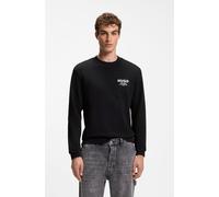 Sweatshirt HUGO "Nespon", Herren, Gr. XXL, schwarz (schwarz001), Sweatware, Obermaterial: 100% Baumwolle, unifarben, regular fit normal, Rundhals, Bündchen, Sweatshirts Sweatshirt, Rundhalsausschnitt,