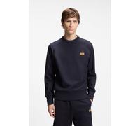 HUGO Sweatshirt aus Baumwoll-Terry mit Logo-Badge - Style Nevacrew, 50564038 Dunkelblau L