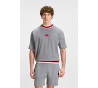 Sweatshirt HUGO UNDERWEAR "JAXON", Herren, Gr. XL, grau (medium grau 036), Sweatware, Obermaterial: 70% Baumwolle, 30% Polyester, meliert, relaxed fit, Rundhals, Sweatshirts Sweatshirt, kontrastfarben