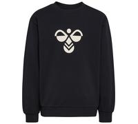 Sweatshirt HUMMEL "HMLJR REG TUKAS SWEATSHIRT", Jungen, Gr. 146/152, schwarz, Obermaterial: 97% Baumwolle, 3% Elasthan, Rundhals, Sweatshirts Sweatshirt, sportlicher Stil, mit Logo-Druck und seitliche
