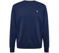 Sweatshirt HUMMEL "hmlPULSE SWEAT CREWNECK", Herren, Gr. L, blau (marineblaus), Sweatware, Obermaterial: 60% Baumwolle, 40% Polyester, normal, Rundhals, Sweatshirts Sweatshirt (67293166-L) marineblaus