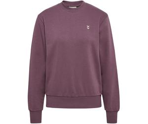 Sweatshirt HUMMEL "HMLPULSE W SWEAT CREWNECK", Damen, Gr. XL, lila (schwarz plum), Obermaterial: 60% Baumwolle, 40% Polyester, normal normal, Rundhals, Sweatshirts Sweatshirt, normale Passform, mit St