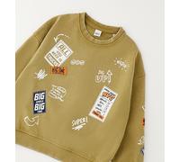 Sweatshirt IDO "BABY BOY SWEATER", Jungen, Gr. 116, beige, 100% Baumwolle, Sweatshirts Sweatshirt (66242504-116) beige