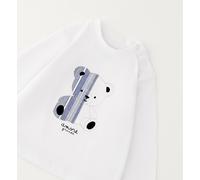 Sweatshirt IDO "BABY BOY SWEATER", Jungen, Gr. 9, optical weiß, 100% Baumwolle, Sweatshirts Sweatshirt (21094057-74) optical weiß