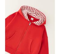Sweatshirt IDO "BABY GIRL SWEATER", Mädchen, Gr. 6A, rot, 95% Baumwolle, 5% Elasthan, Sweatshirts Sweatshirt (79073055-116) rot