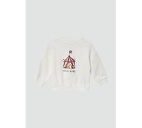 Sweatshirt im Loose Fit mit Glitzer-Frontprint 80 creme|weiß 2169201.0210.80