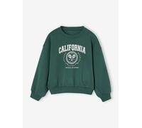 Sweatshirt im Oversize-Look, Mädchen grün Gr. 110 von vertbaudet