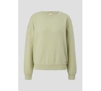 Sweatshirt S.OLIVER "aus Ripp-Qualität" Gr. 40/42, grün (pistazie) Damen Sweatshirts mit überschnittenen Schultern, Loungeanzug (74248818-40) pistazie