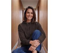 Sweatshirt in Unifarbe mit Funnel Neck