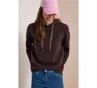 Sweatshirt in Unifarbe mit Kapuze