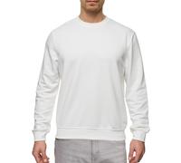 Sweatshirt INDICODE "INFence", Herren, Gr. M, weiß (sanftes weiß), Sweatware, Obermaterial: 60% Baumwolle, 40% Polyester, unifarben, regular fit normal, Rundhals, Rippbündchen, Sweatshirts (30438818-M