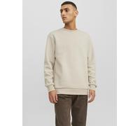 Sweatshirt JACK & JONES "JJEBRADLEY mit Rippbündchen für Alltag und Freizeit", Herren, Gr. L, gelb (moonbeam), angeraute Sweatware, Obermaterial: 61% Polyester, 39% Baumwolle, unifarben, relaxed fit n