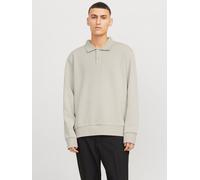Jack & Jones Sweatshirt JJEBRADLEY SWEAT POLO NOOS Herren moonbeam Gr. S relaxed fit