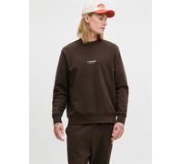 Sweatshirt JACK & JONES "JJESOHO SWEAT CREW NECK NOOS", Herren, Gr. M, delicioso, angeraute Sweatware, Obermaterial: 80% Baumwolle, 20% Polyester, bedruckt, relaxed fit hüftlang, Rundhals, Rippbündche